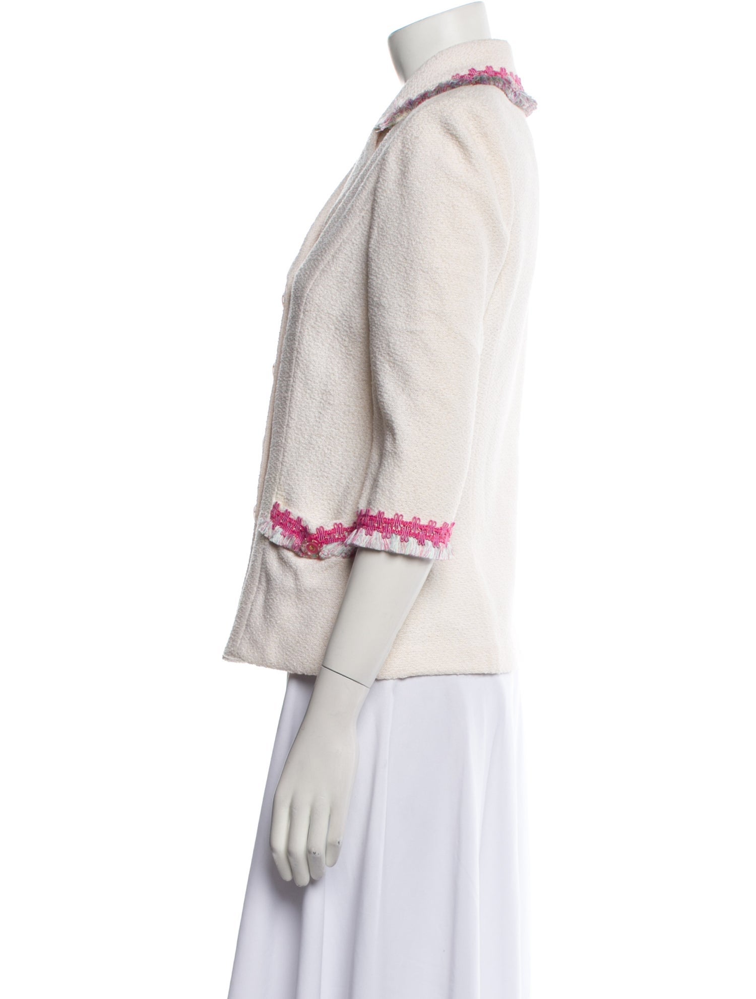 St. John Tweed Pattern Blazer