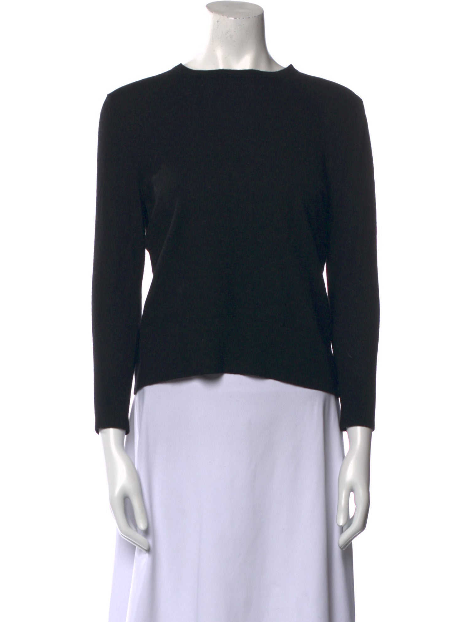 St. John Bateau Neckline Three-Quarter Sleeve Crop Top