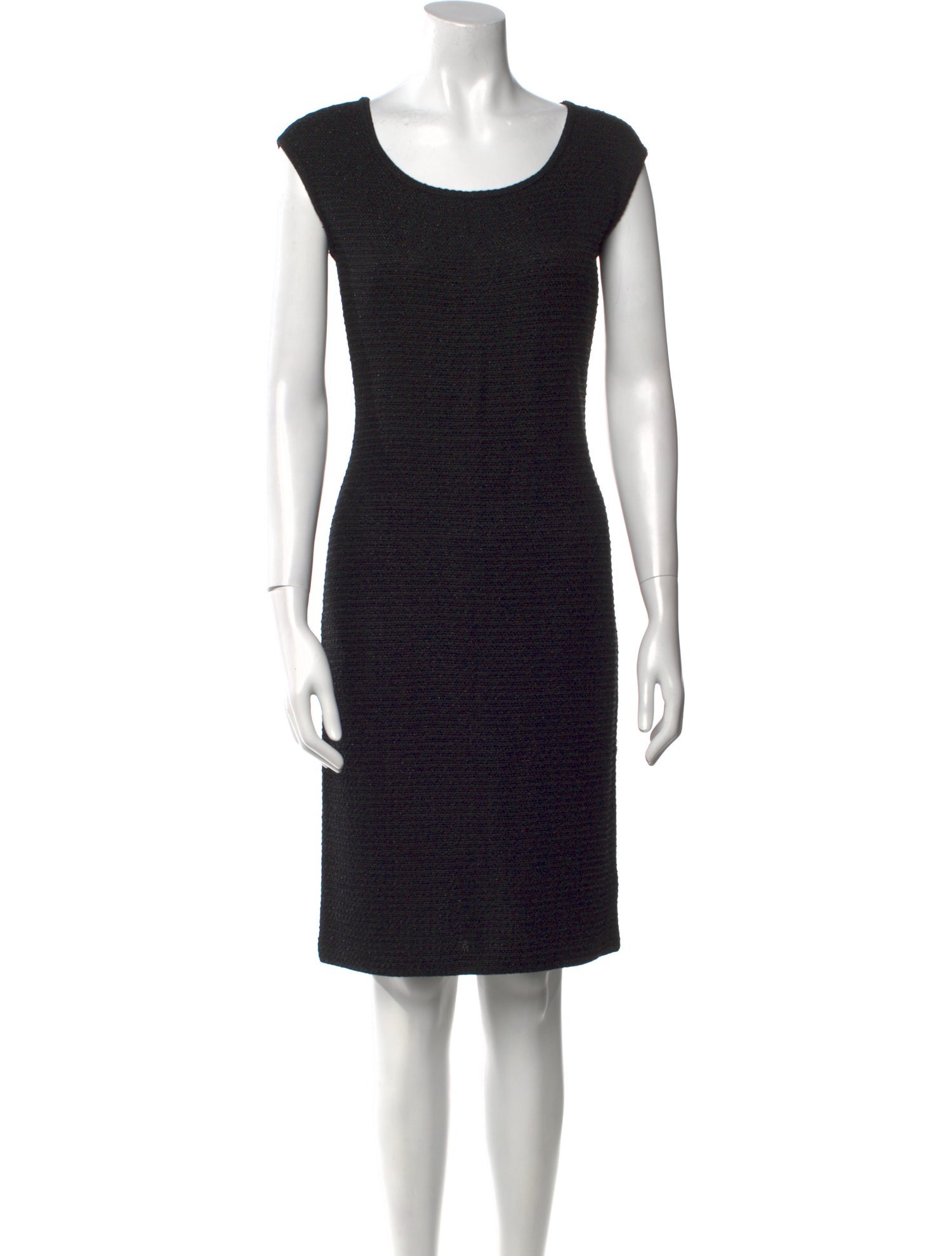 St. John Scoop Neck Knee-Length Dress