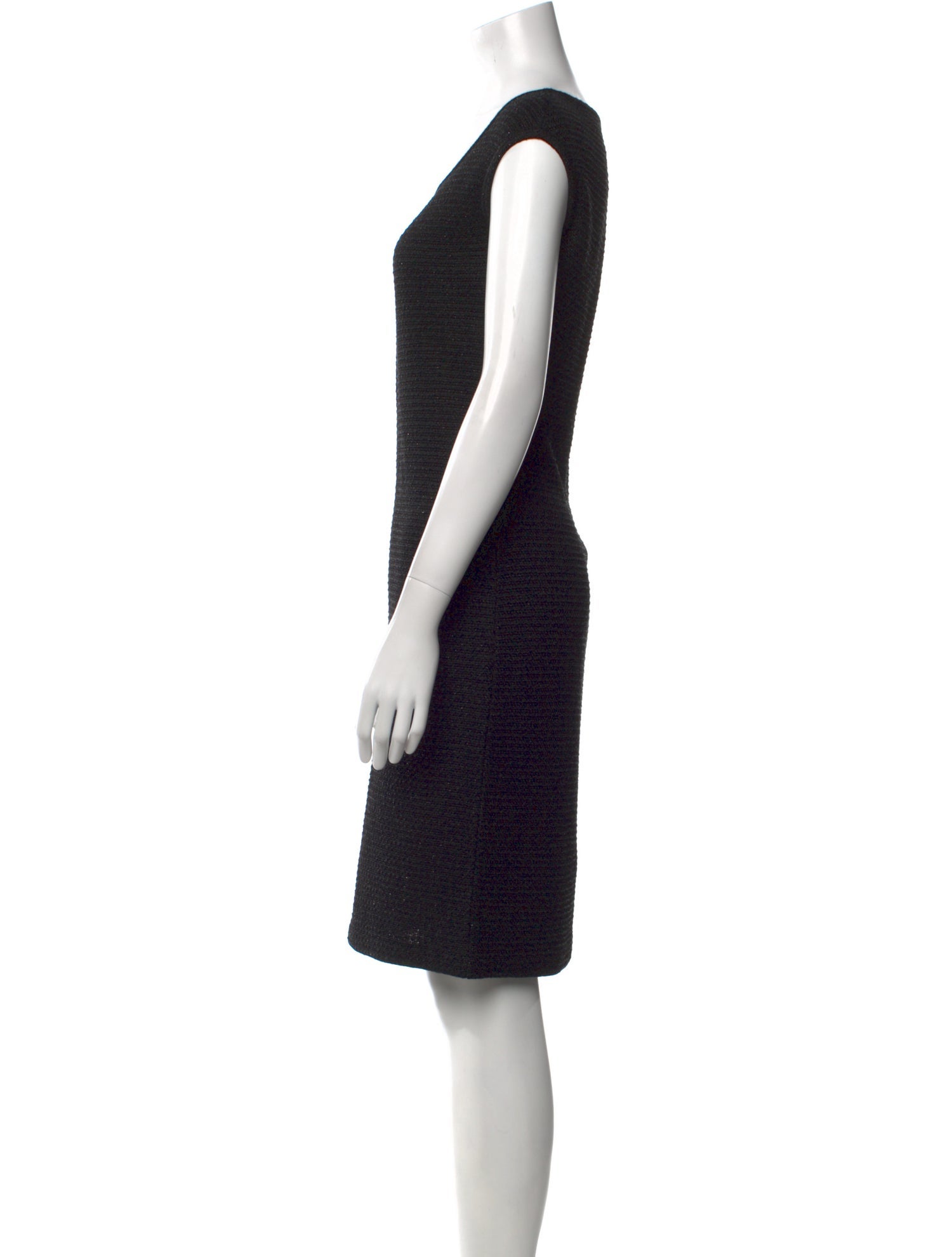St. John Scoop Neck Knee-Length Dress