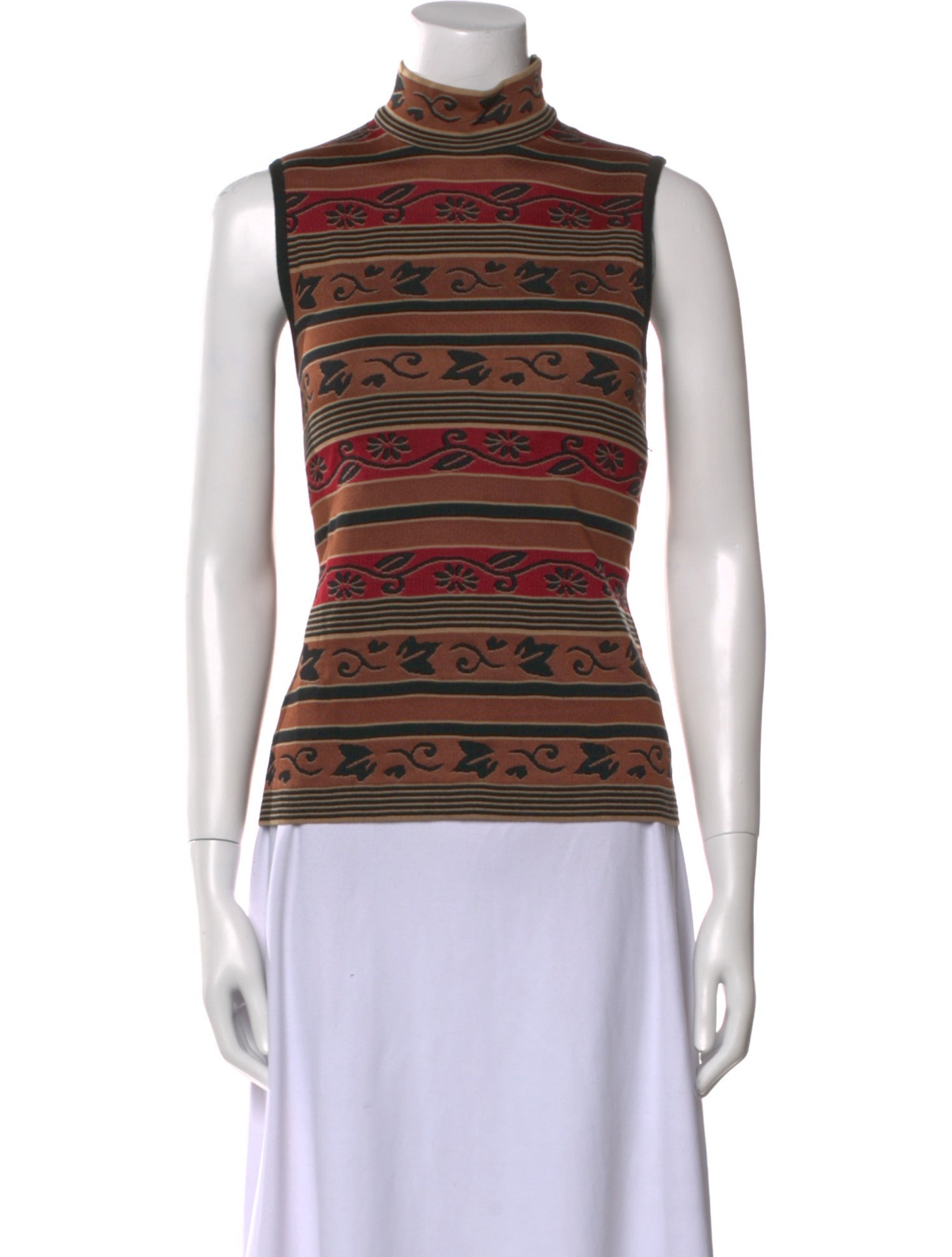 St. John Printed Turtleneck Sweater