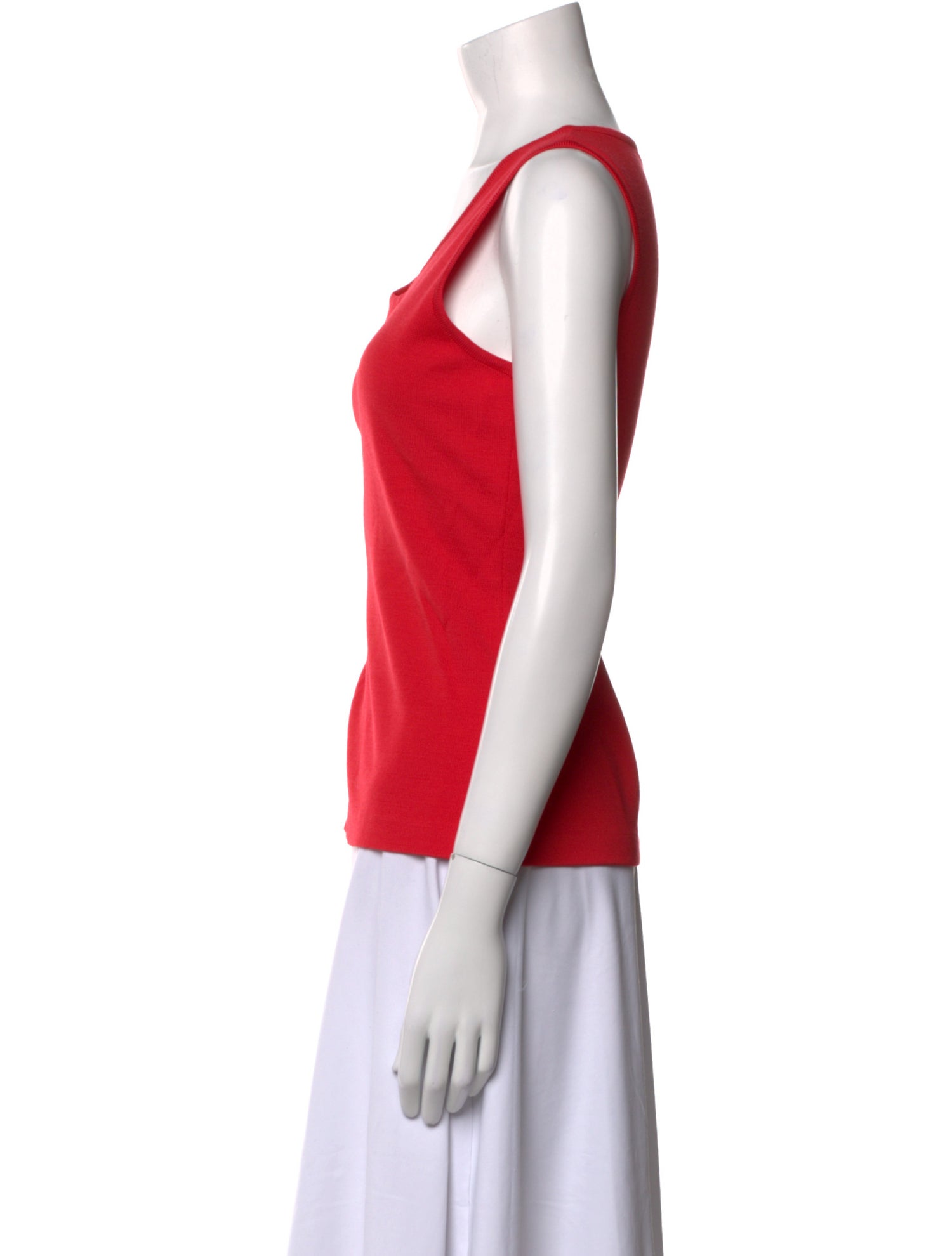 St. John Scoop Neck Sleeveless Top