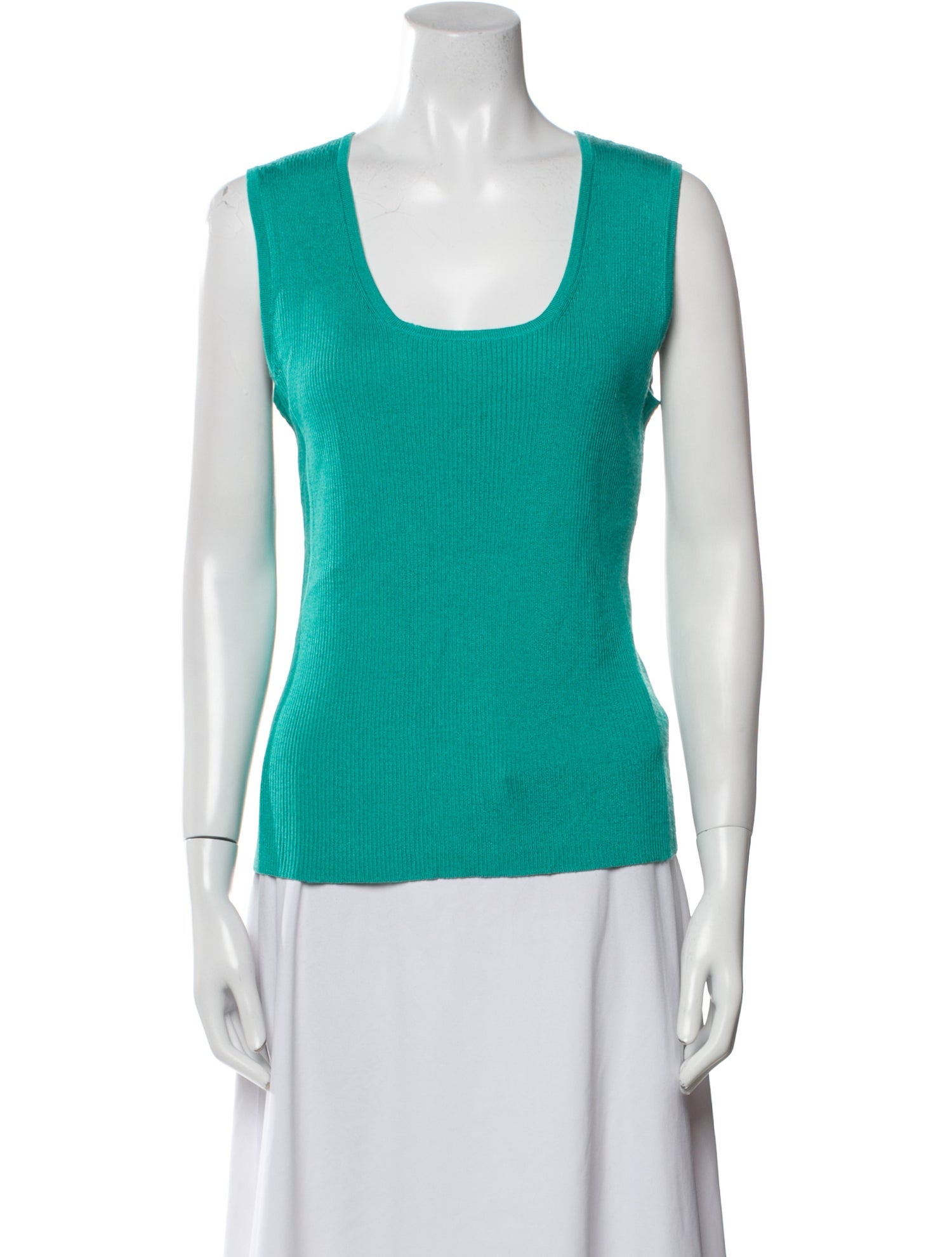 St. John Wool Scoop Neck Top