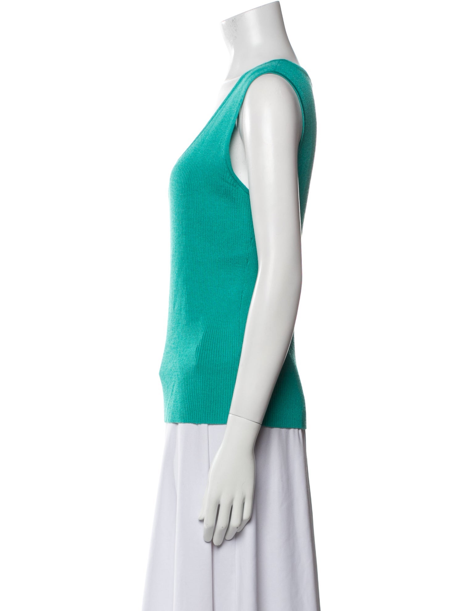 St. John Wool Scoop Neck Top