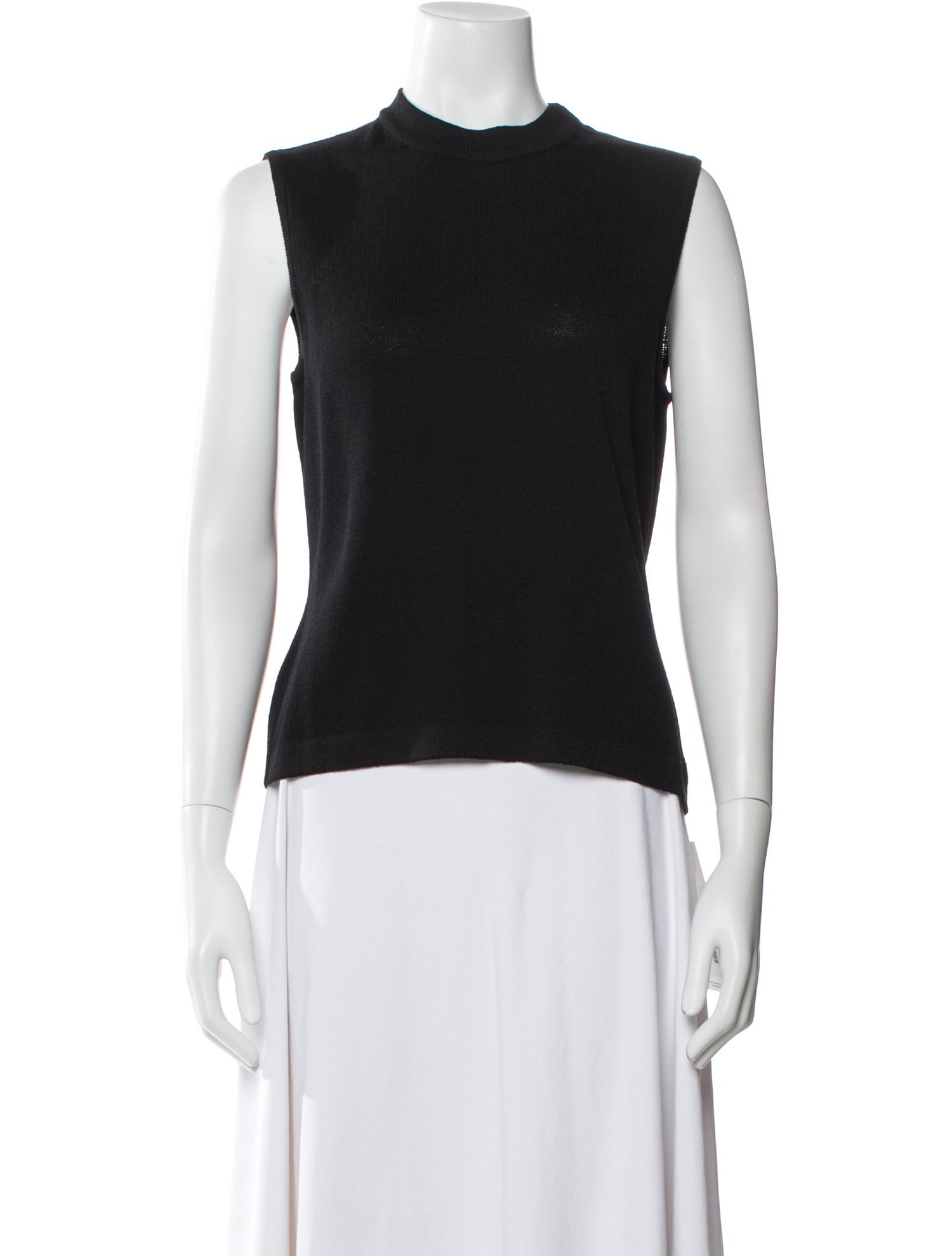 St. John Wool Mock Neck Top