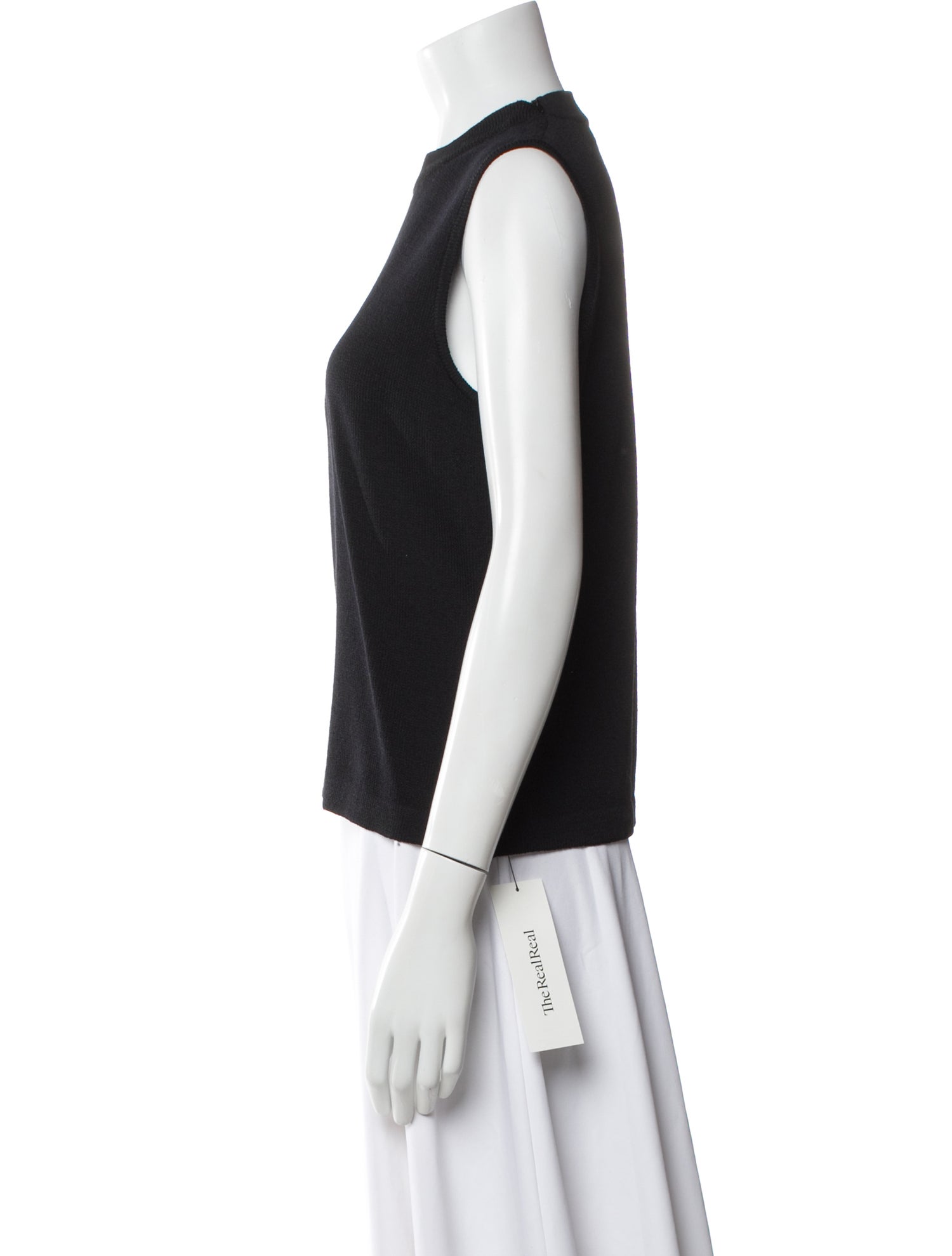 St. John Wool Mock Neck Top