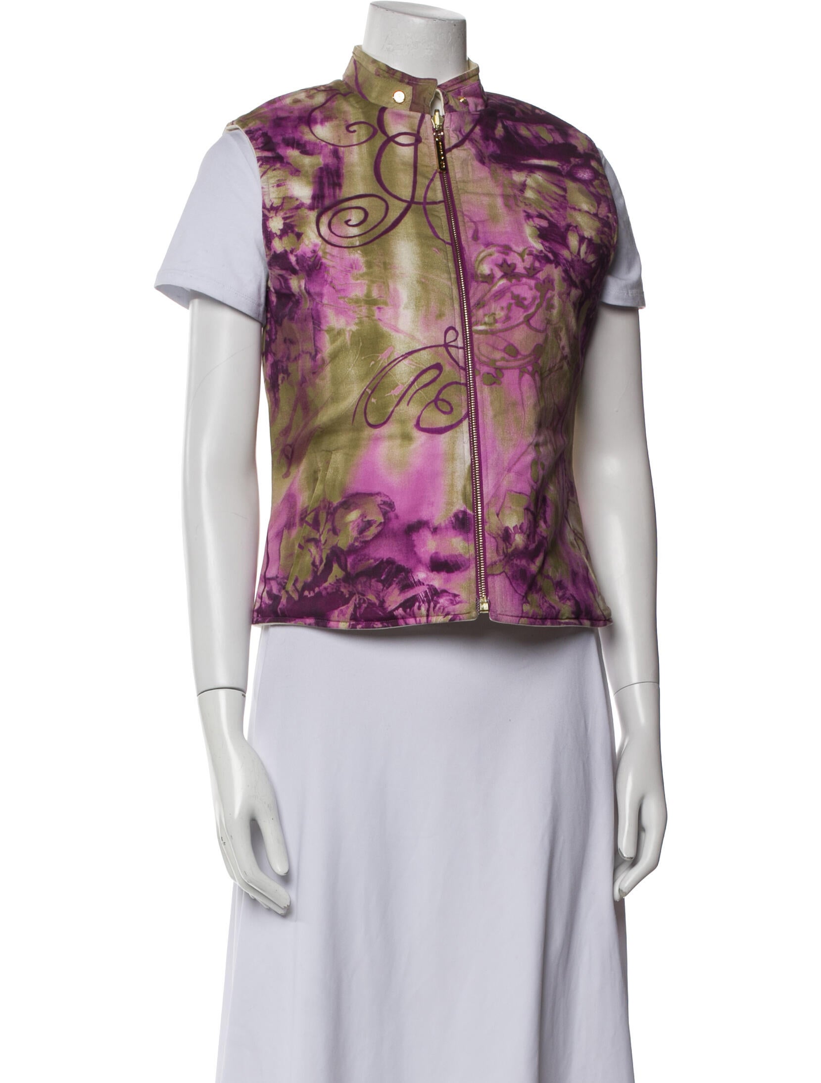 St. John Floral Print Vest