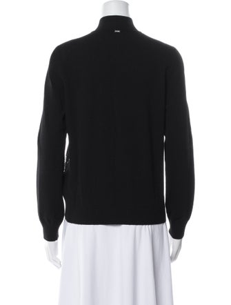 St. John Mock Neck Long Sleeve Top