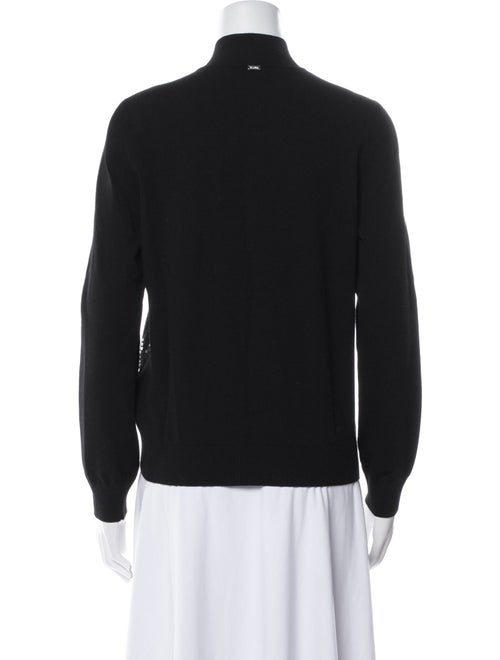 St. John Mock Neck Long Sleeve Top