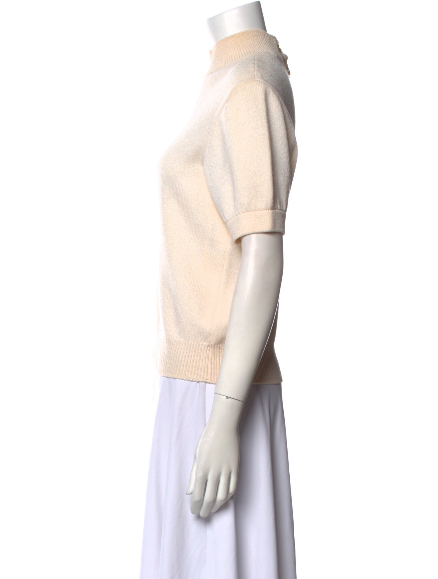 St. John Mock Neck Short Sleeve Sweatshirt