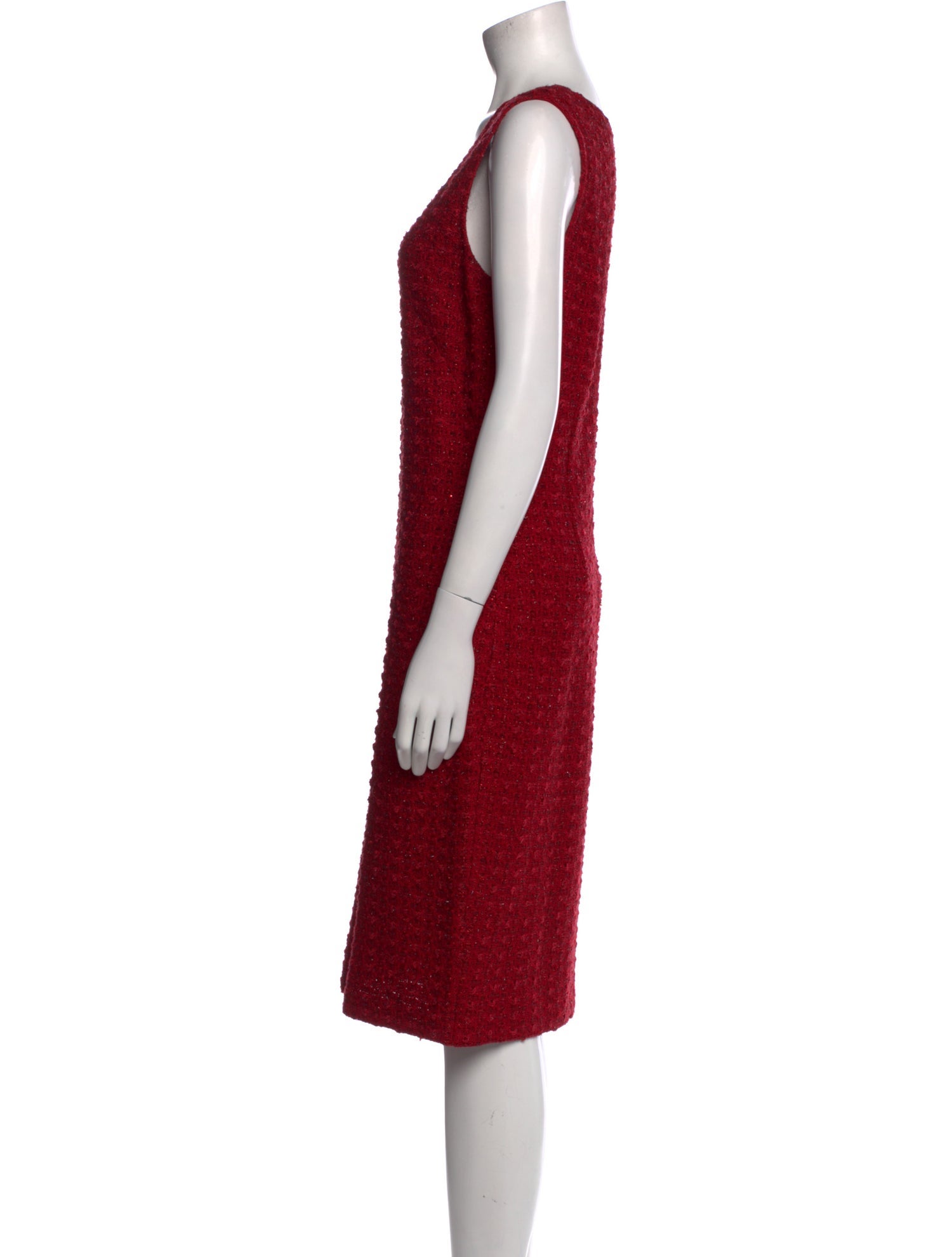 St. John V-Neck Knee-Length Dress