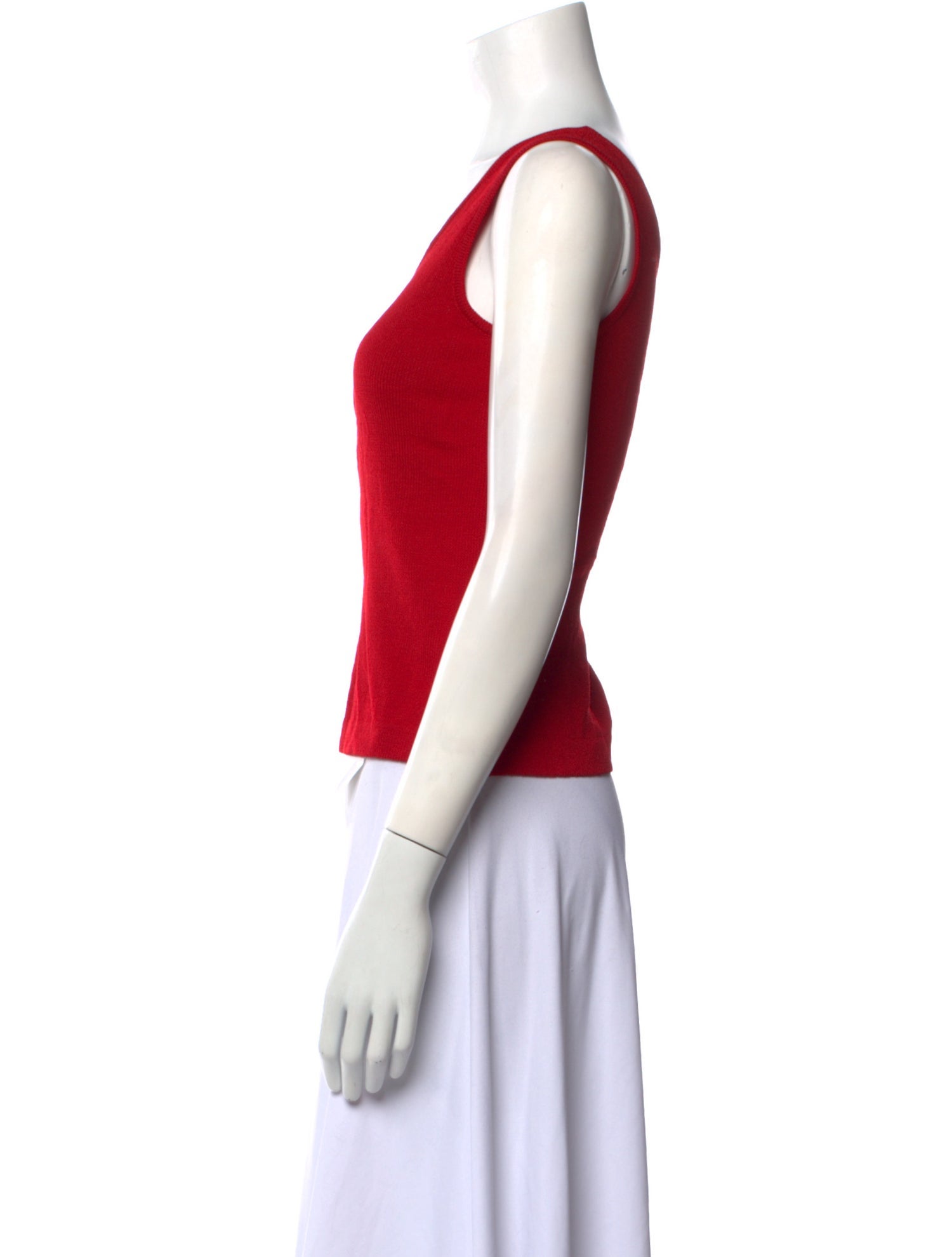 St. John Scoop Neck Sleeveless Top