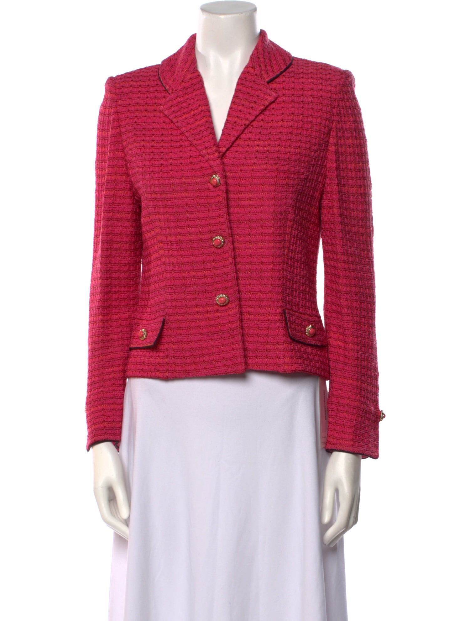 St. John Tweed Pattern Blazer