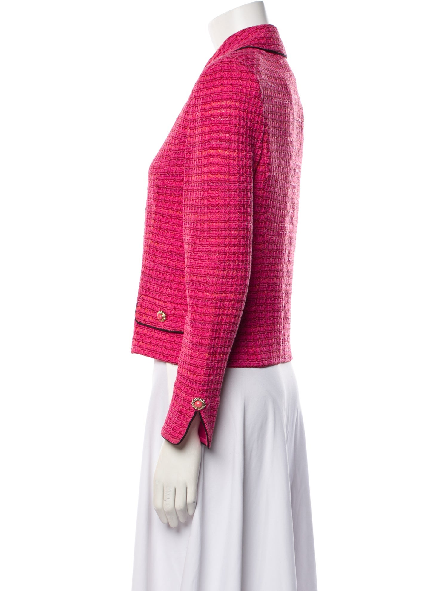 St. John Tweed Pattern Blazer