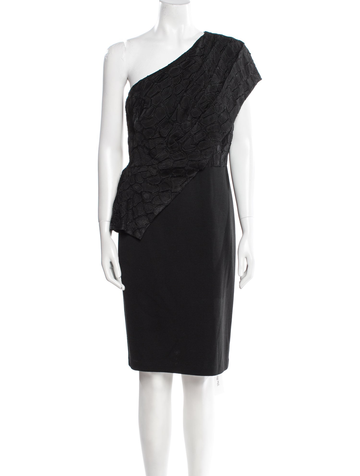 St. John One-Shoulder Knee-Length Dress