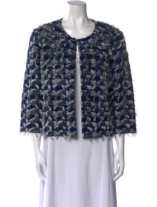 St. John Printed Scoop Neck Sweater