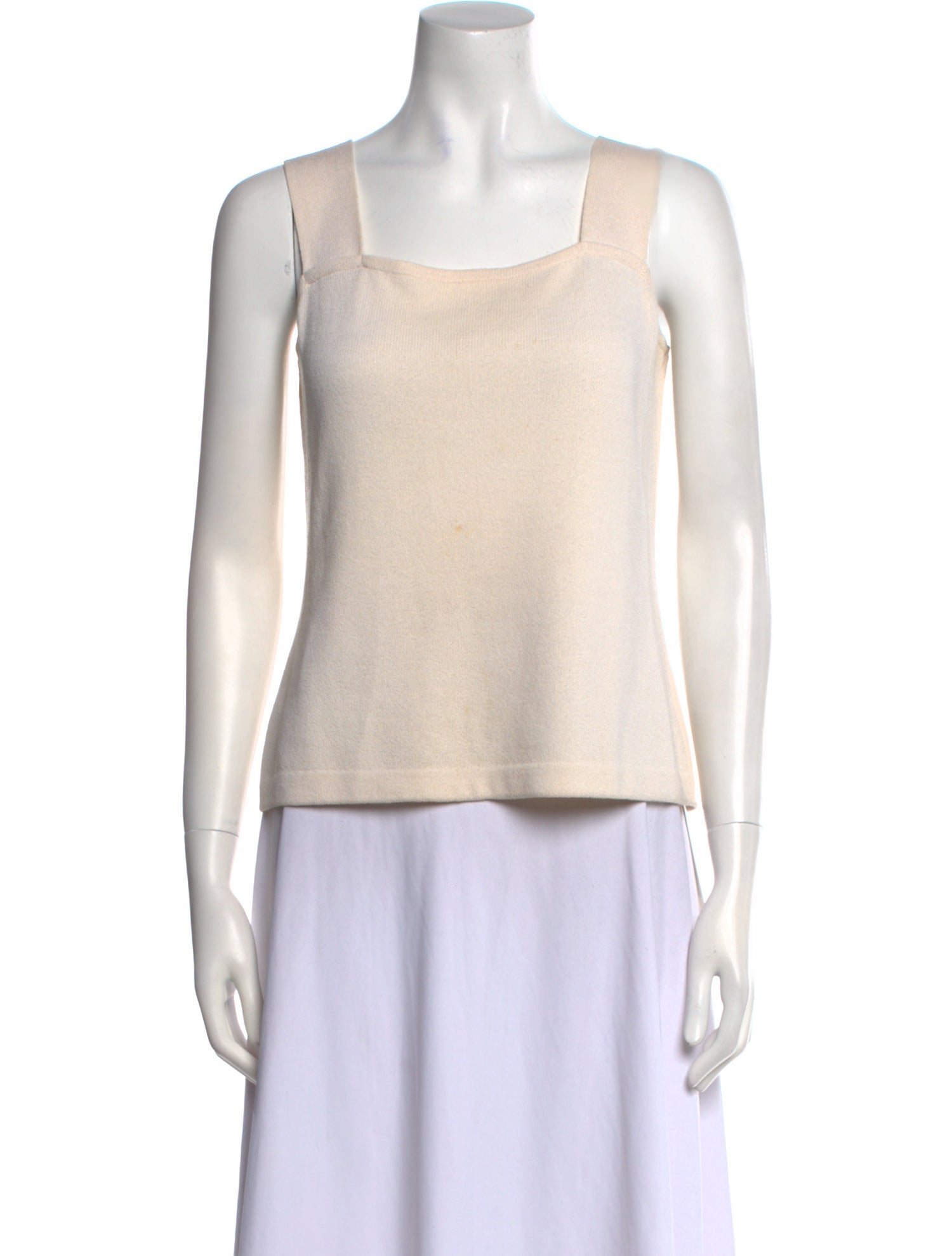 St. John Wool Square Neckline Top