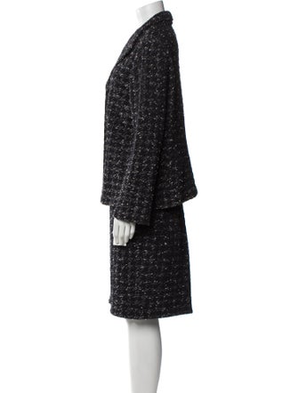 St. John Tweed Pattern Skirt Suit