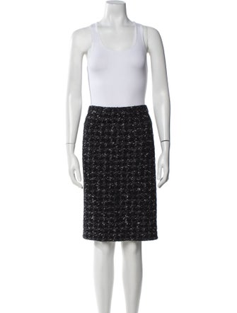 St. John Tweed Pattern Skirt Suit