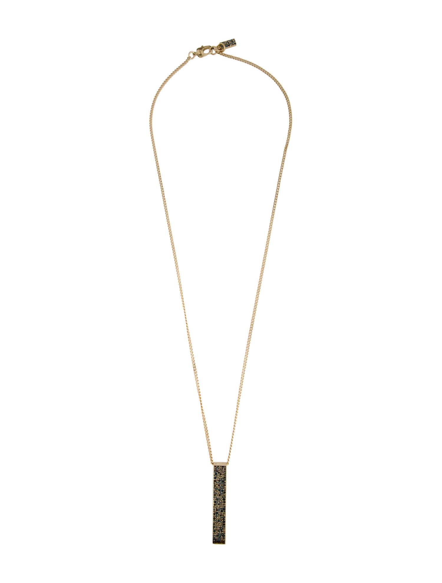 St. John Crystal Bar Pendant Necklace