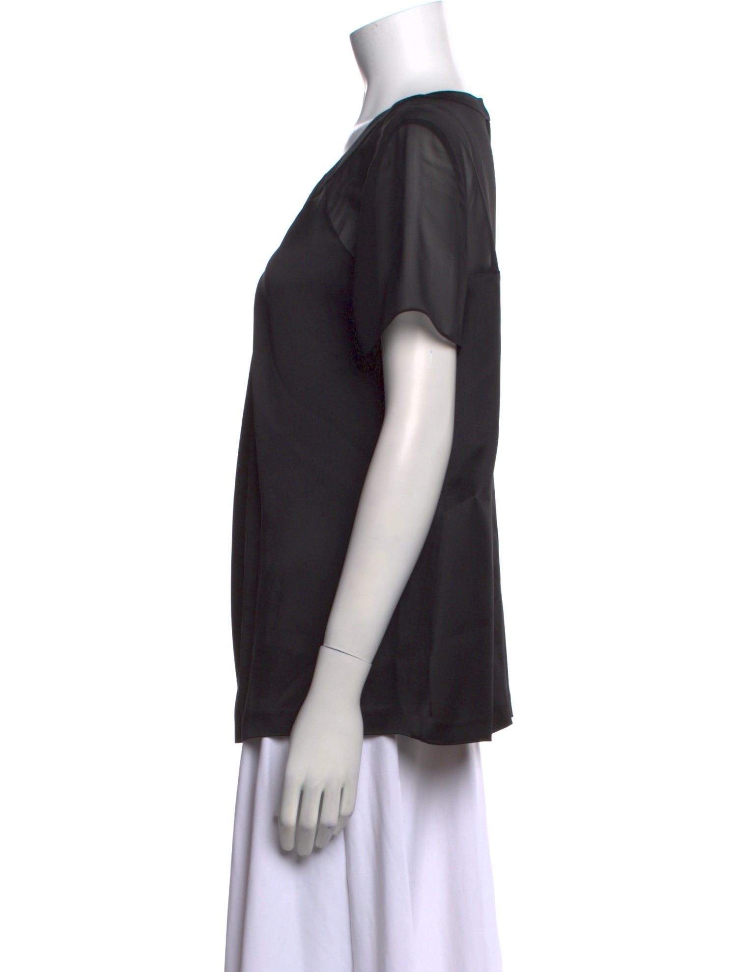 St. John Scoop Neck Short Sleeve T-Shirt