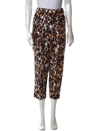St. John Sport Animal Print Straight Leg Pants