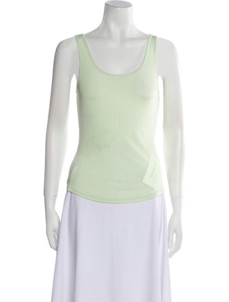 St. John Scoop Neck Sleeveless Top