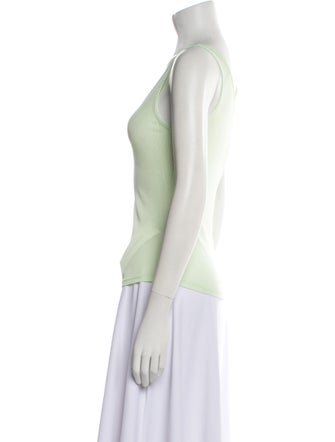 St. John Scoop Neck Sleeveless Top