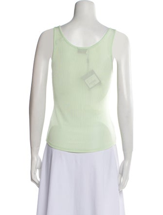St. John Scoop Neck Sleeveless Top