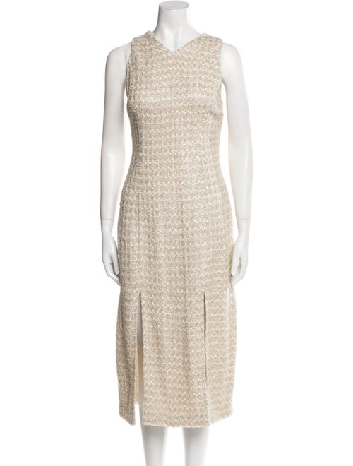 St. John Tweed Pattern Glitter Accents Dress Set