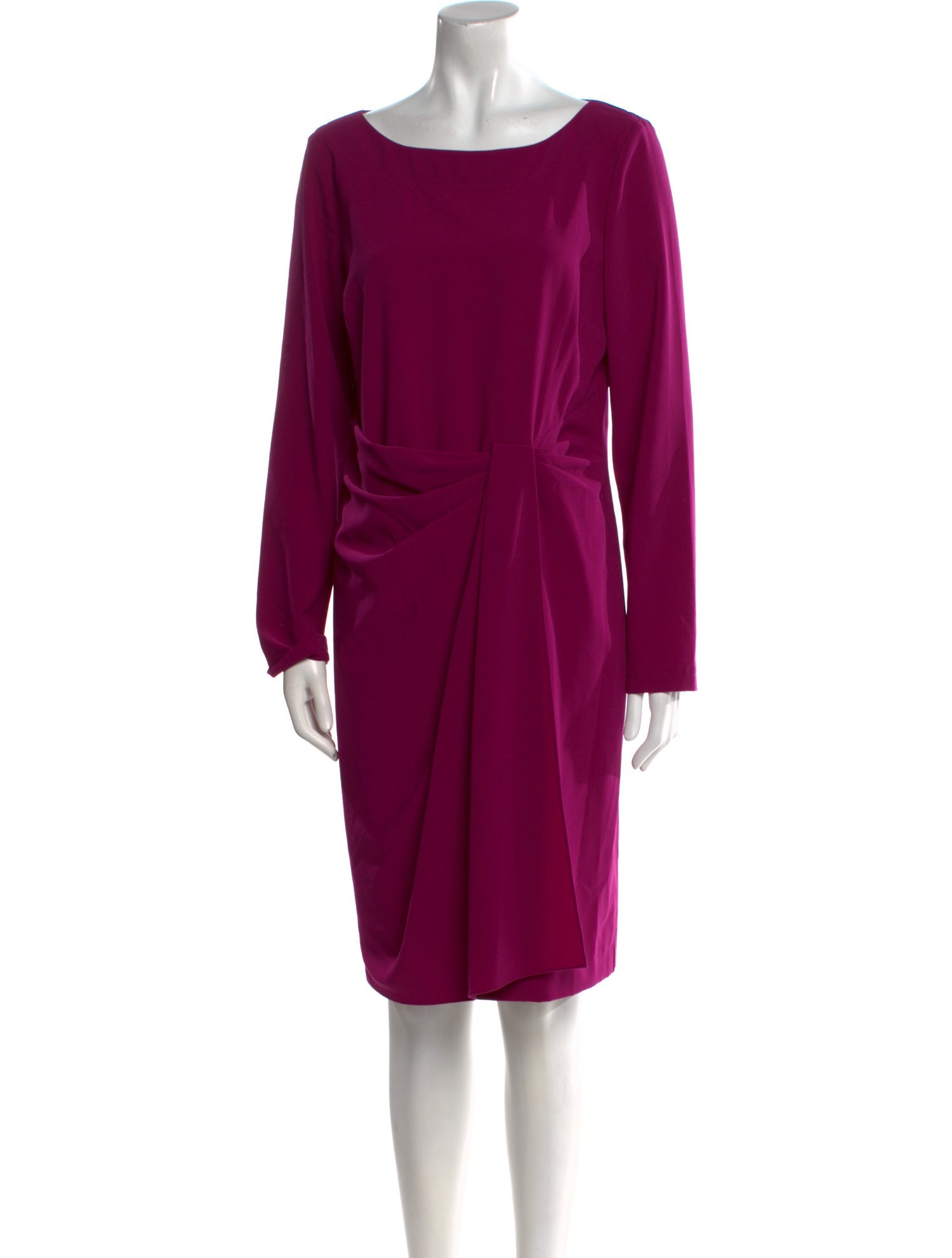 St. John Bateau Neckline Knee-Length Dress