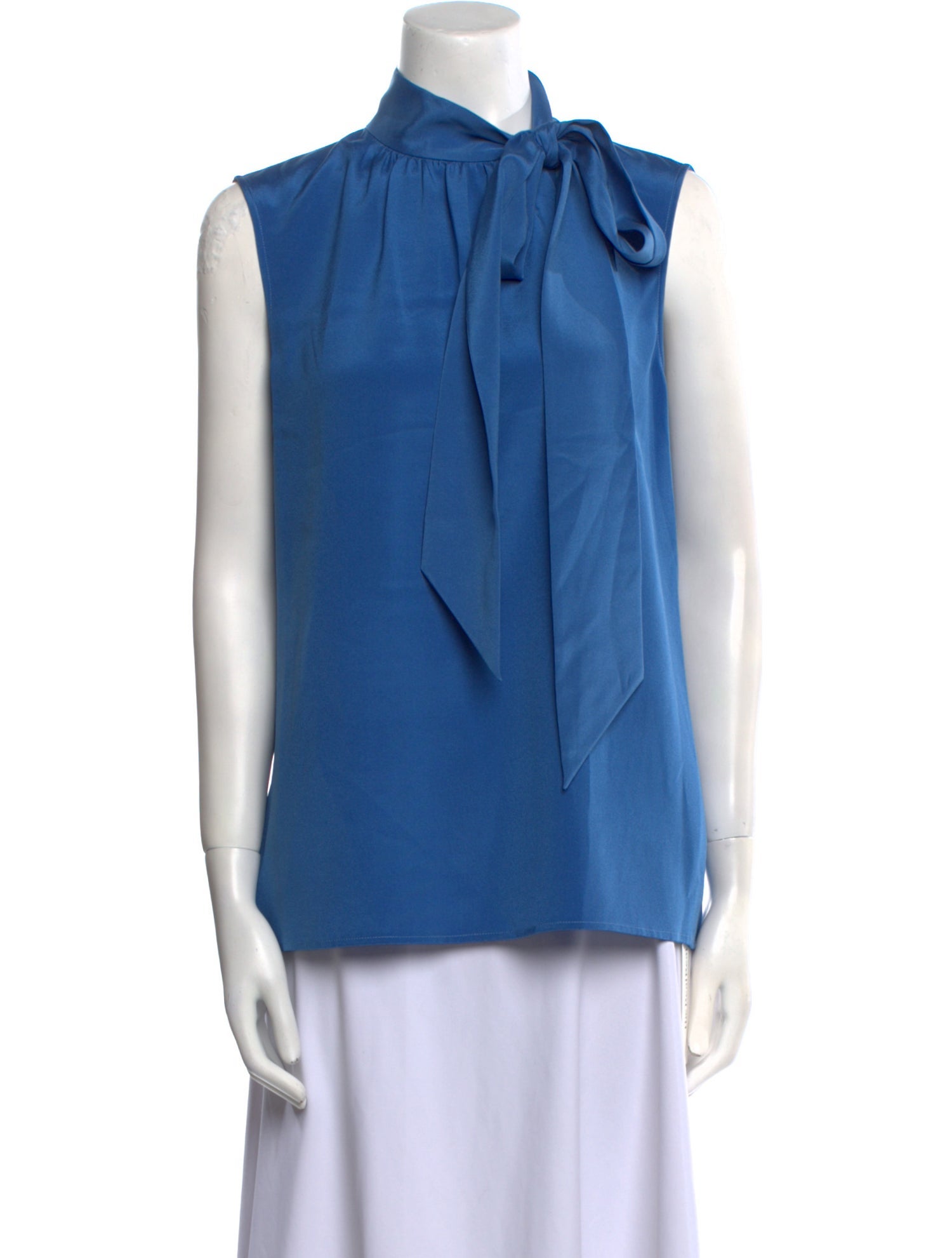 St. John Silk Mock Neck Blouse