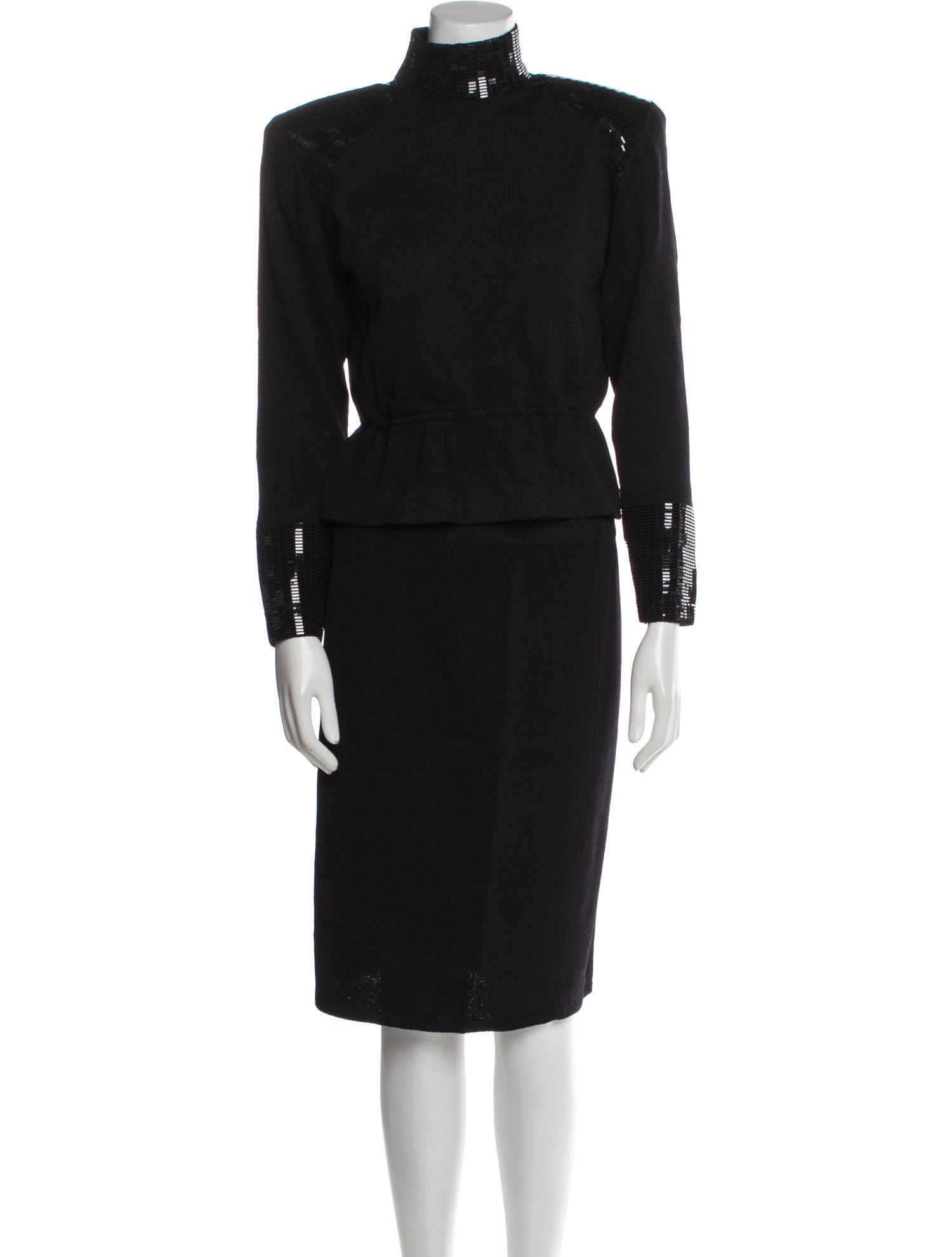 St. John Crystal Embellishments Skirt Set