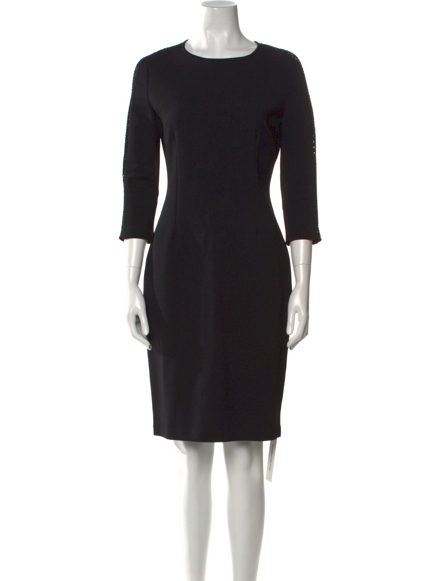 St. John Scoop Neck Knee-Length Dress