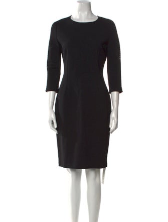 St. John Scoop Neck Knee-Length Dress