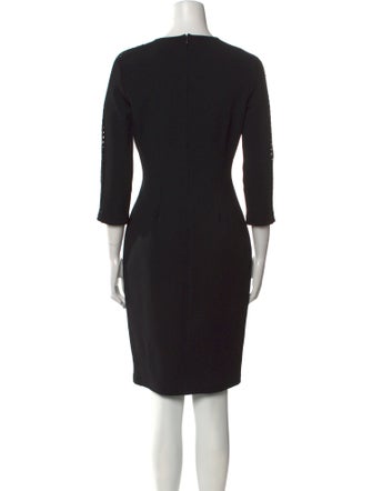St. John Scoop Neck Knee-Length Dress