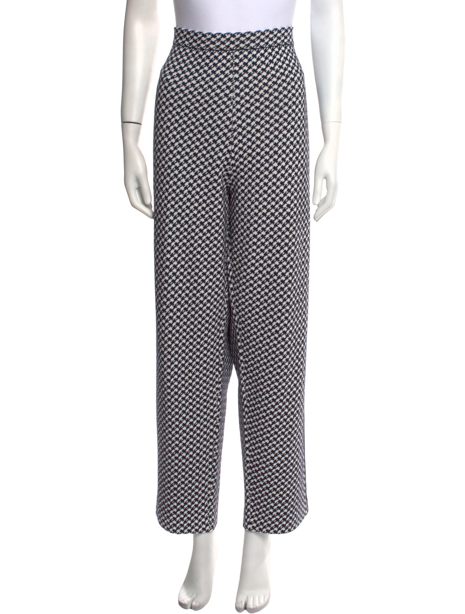 St. John Plaid Print Straight Leg Pants