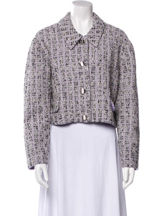 St. John Wool Tweed Pattern Blazer