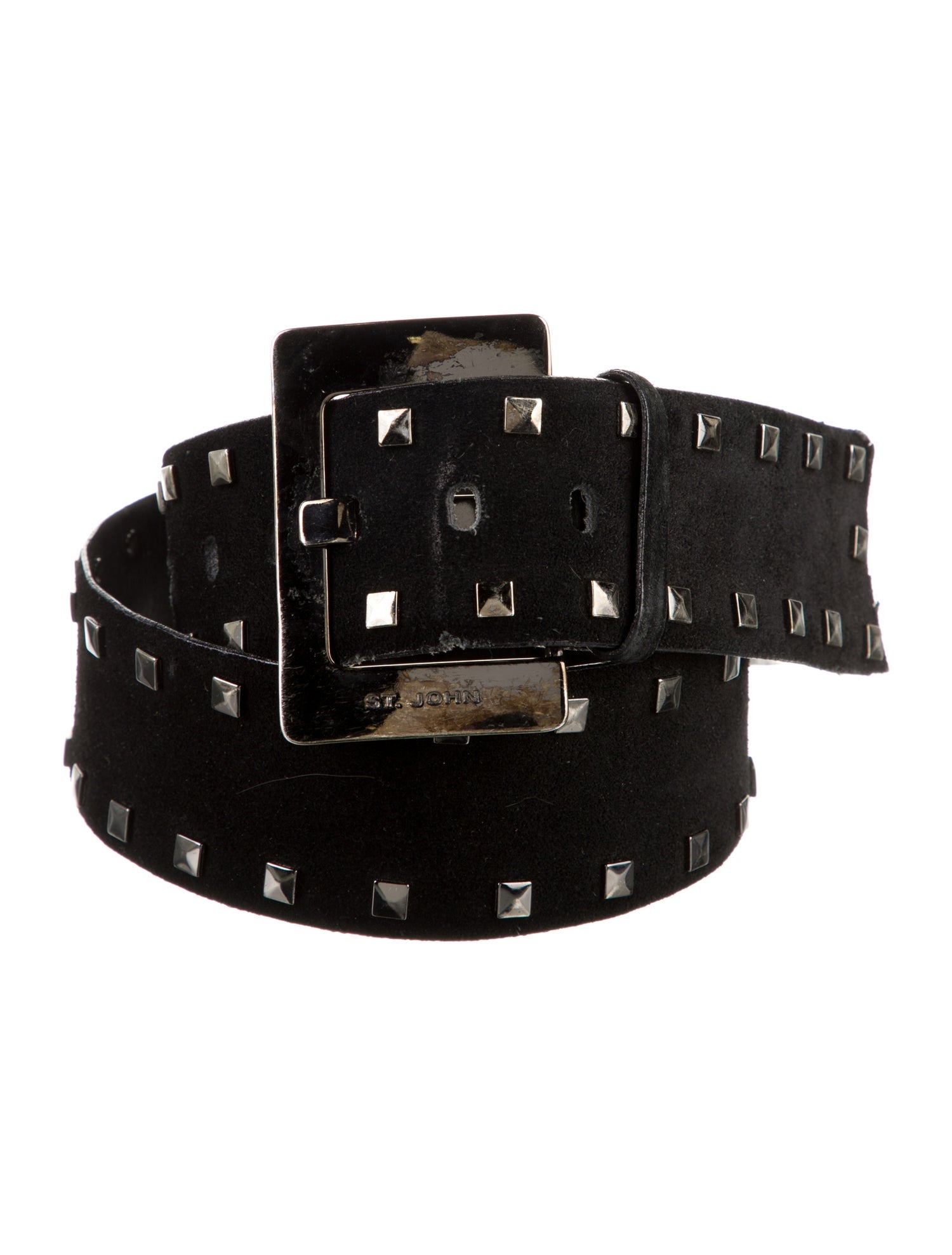 St. John Rockstud Accents Wide Waist Belt
