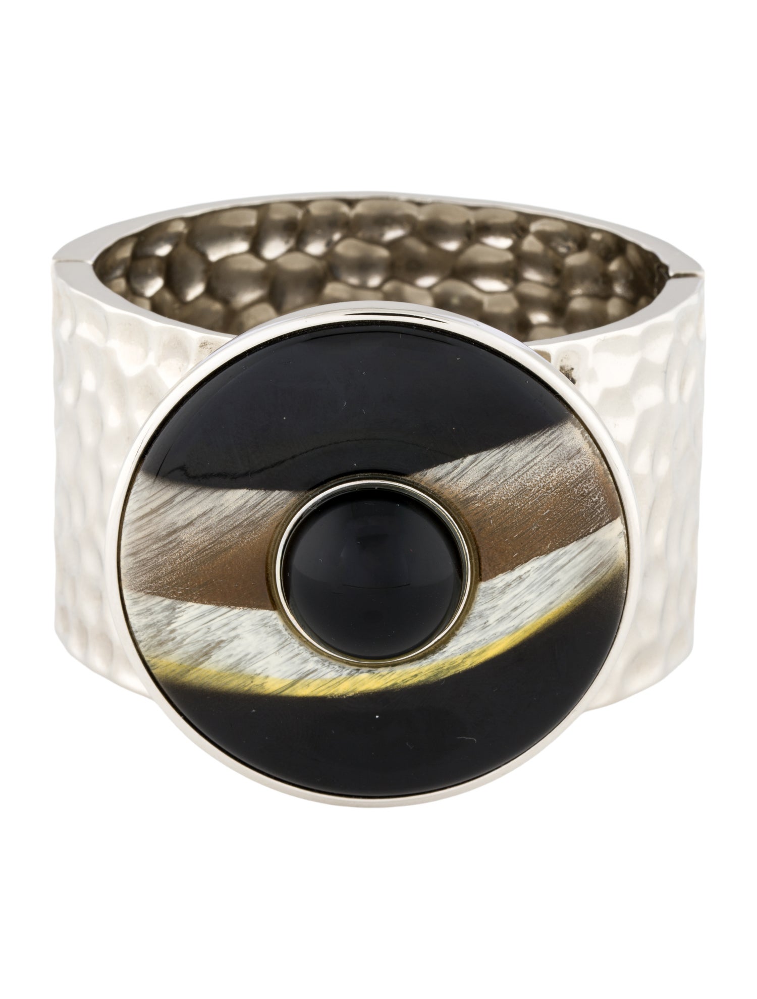 St. John Resin Hinged Cuff Bracelet