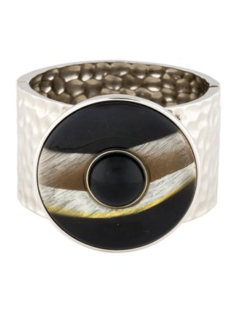 St. John Resin Hinged Cuff Bracelet