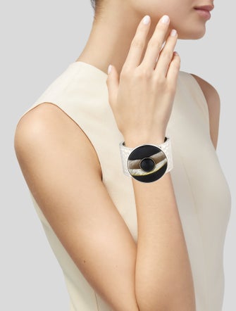 St. John Resin Hinged Cuff Bracelet