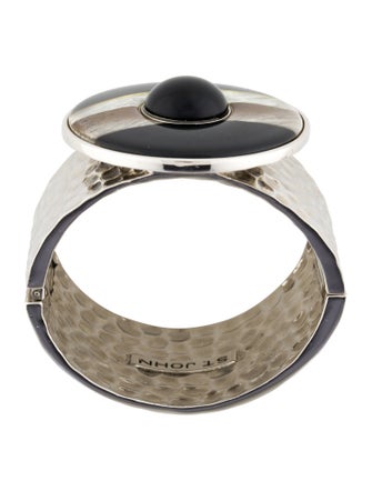 St. John Resin Hinged Cuff Bracelet