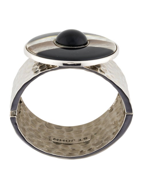 St. John Resin Hinged Cuff Bracelet