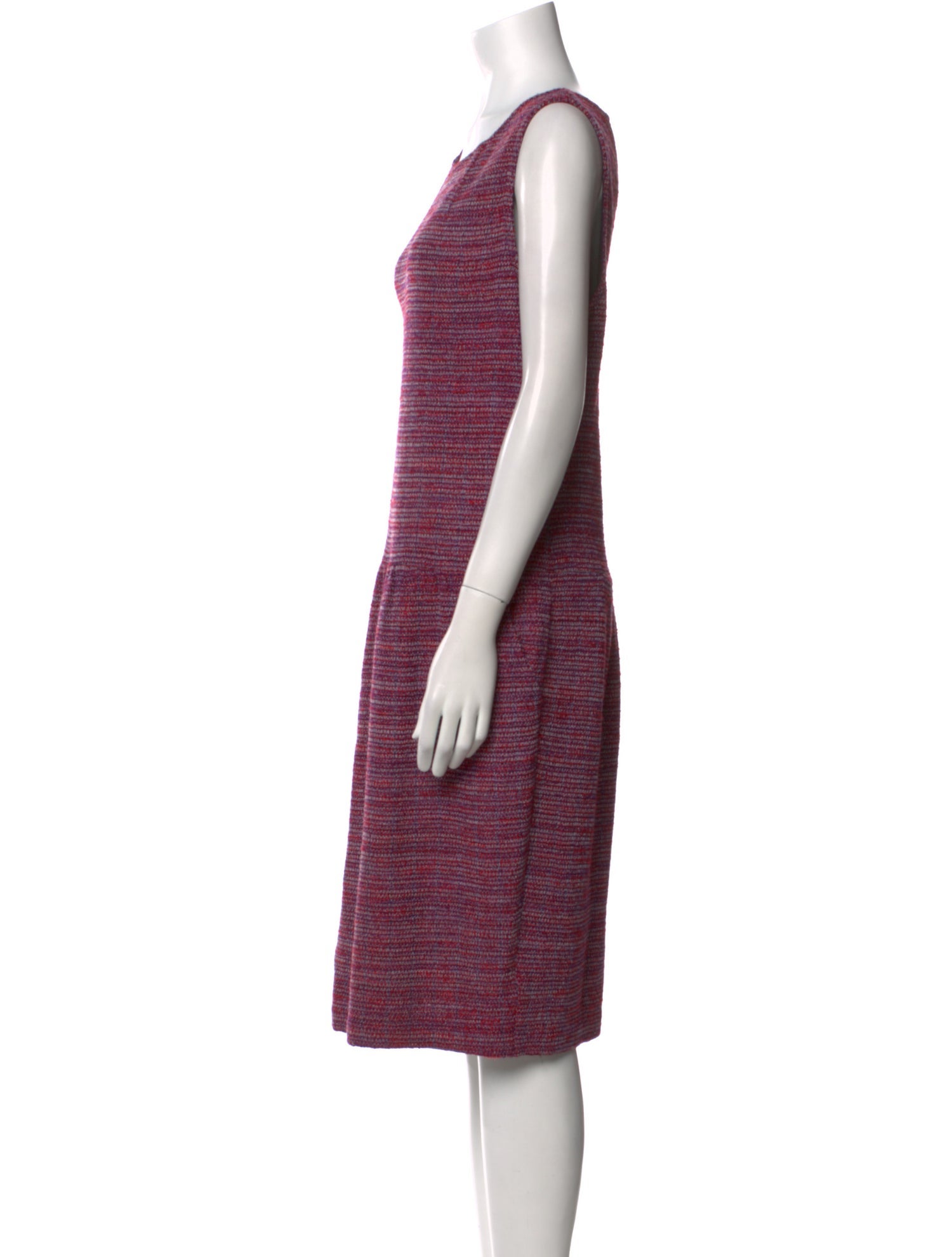 St. John Scoop Neck Knee-Length Dress