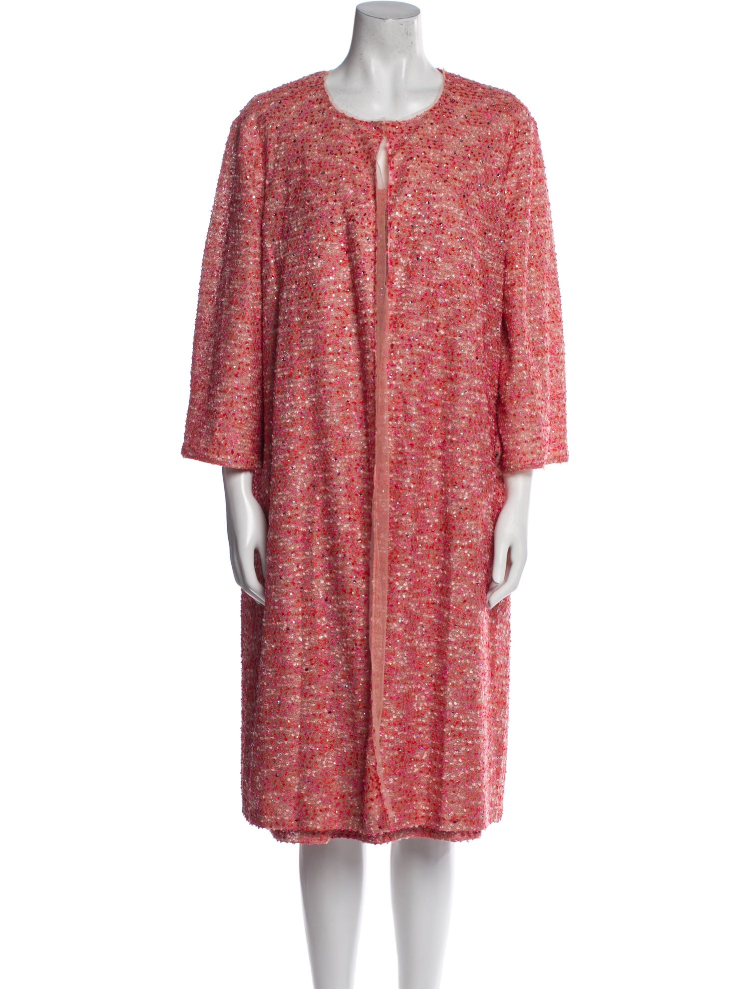 St. John Printed Sequin Embellishments Dress Set