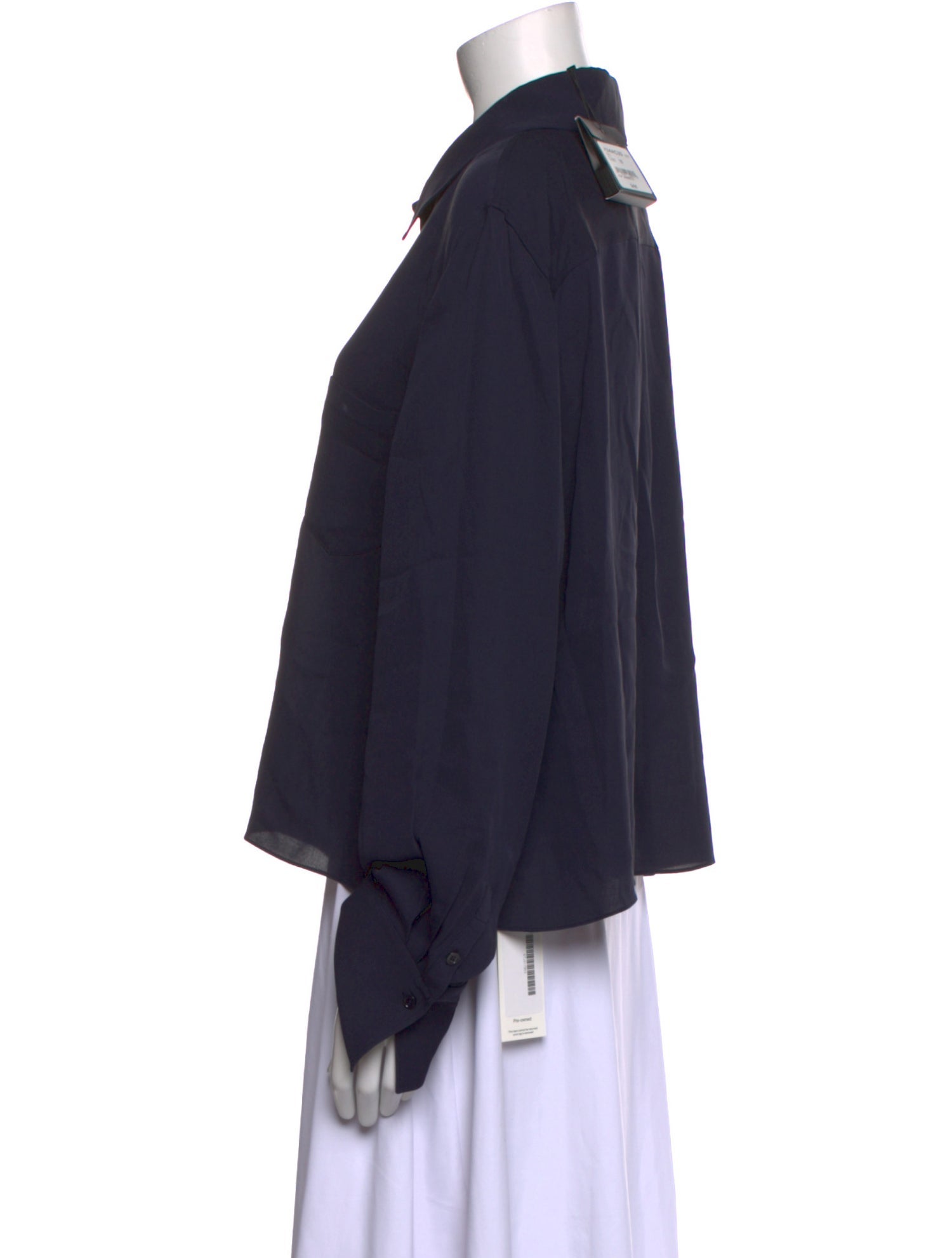 St. John Silk Long Sleeve Button-Up Top w/ Tags