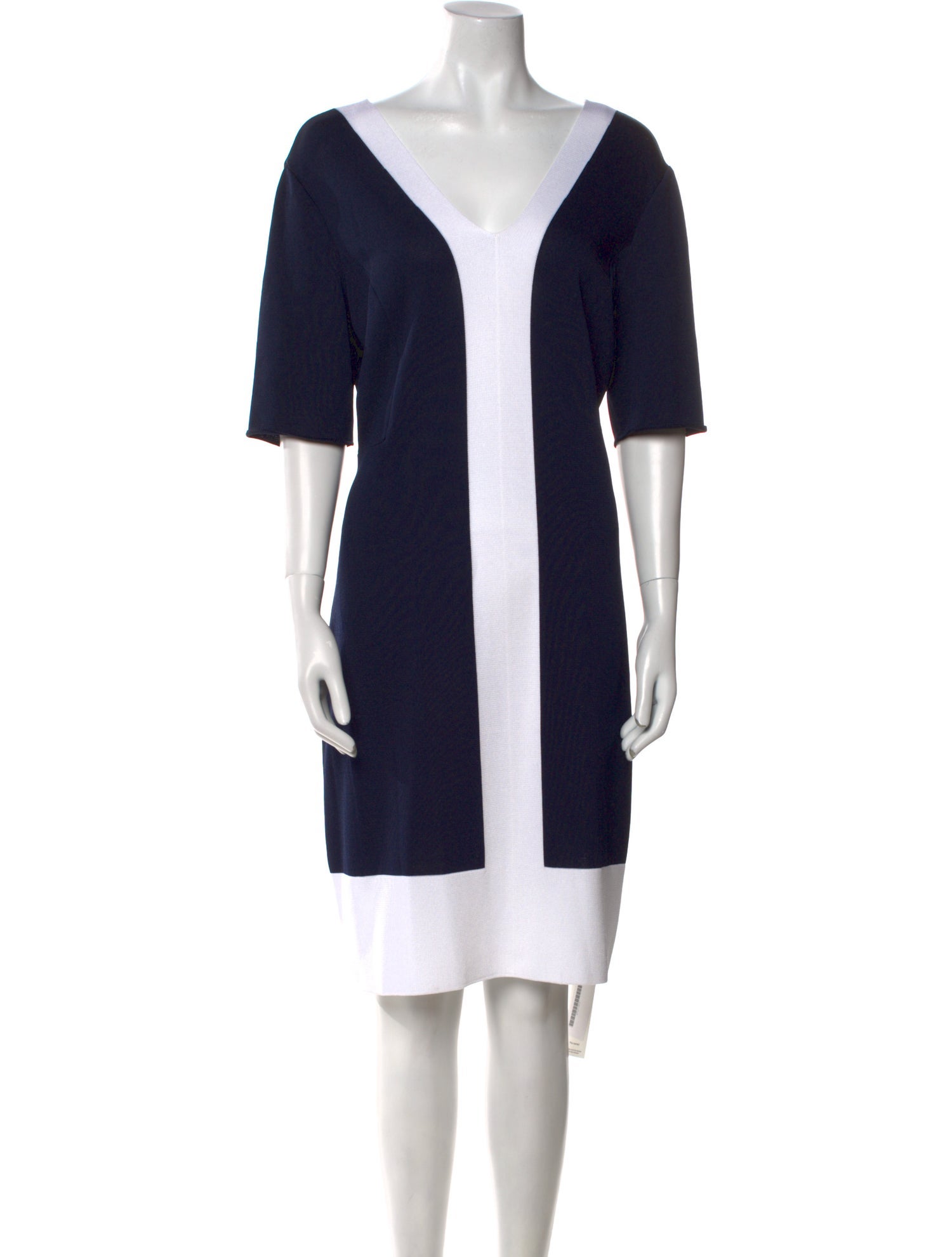 St. John Colorblock Pattern Knee-Length Dress