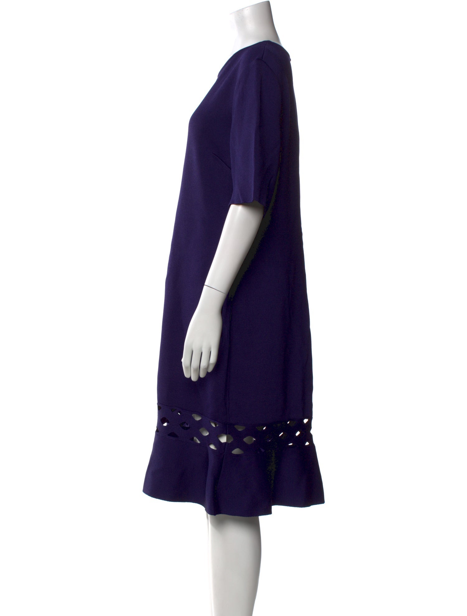 St. John Crew Neck Midi Length Dress