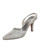 St. John Satin Printed Slingback Pumps